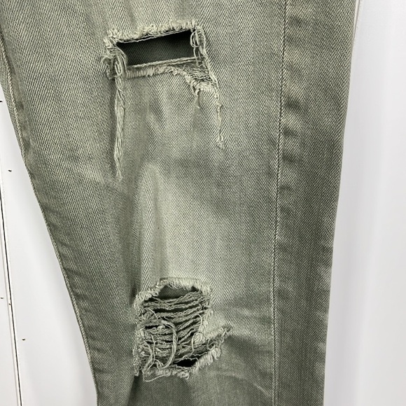 AG Adriano Goldschmied Womens Jeans 25R Dusty Green Ex-Boyfriend Slim Distressed - Picture 8 of 16